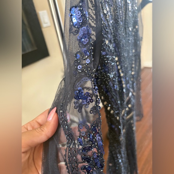 Anthropologie Blue Sequin Dress - Picture 6 of 7